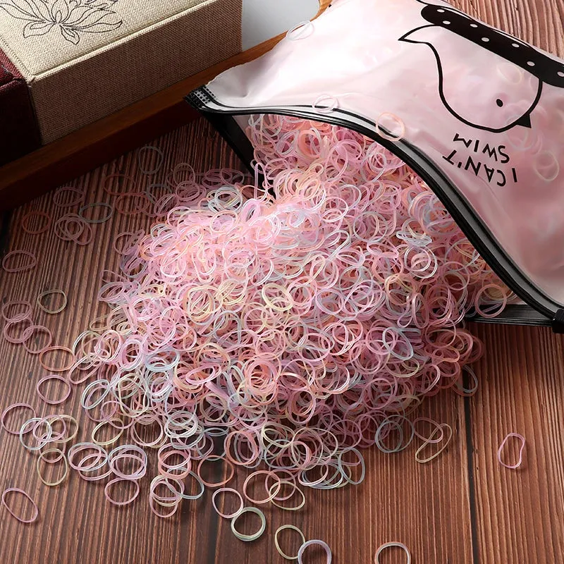 2000 Piece Lot Girls Hair Bands Hair Accessories Nylon Rubber Bands Elastic Headband for Children Ponytail Holder Bands Kids