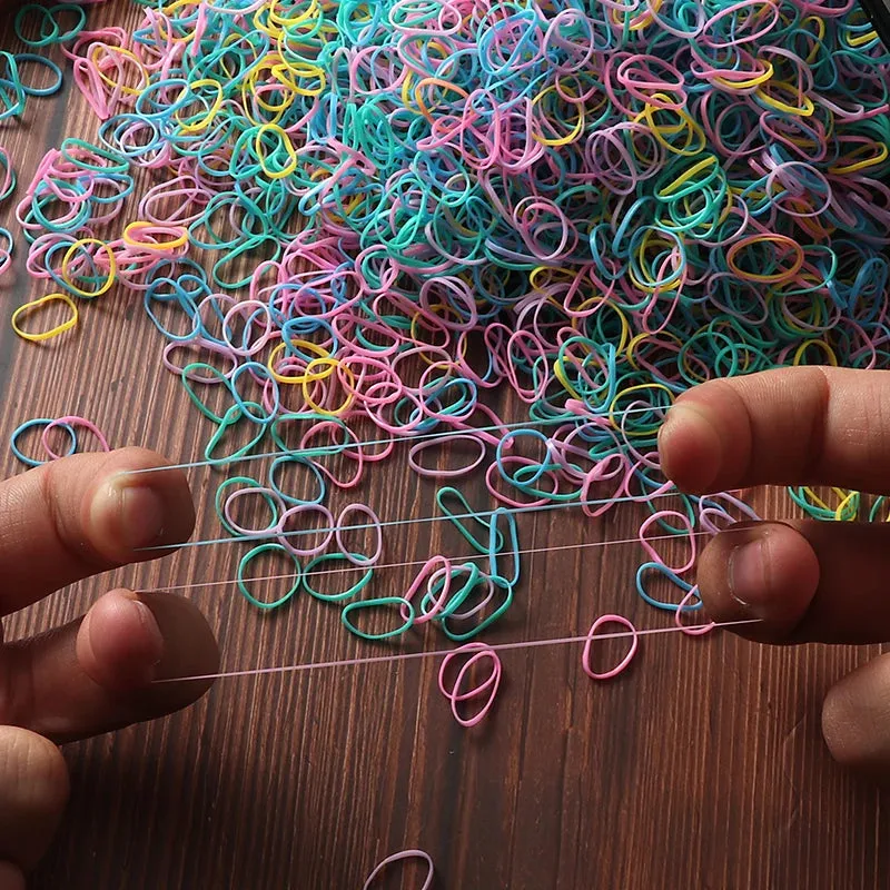 2000 Piece Lot Girls Hair Bands Hair Accessories Nylon Rubber Bands Elastic Headband for Children Ponytail Holder Bands Kids
