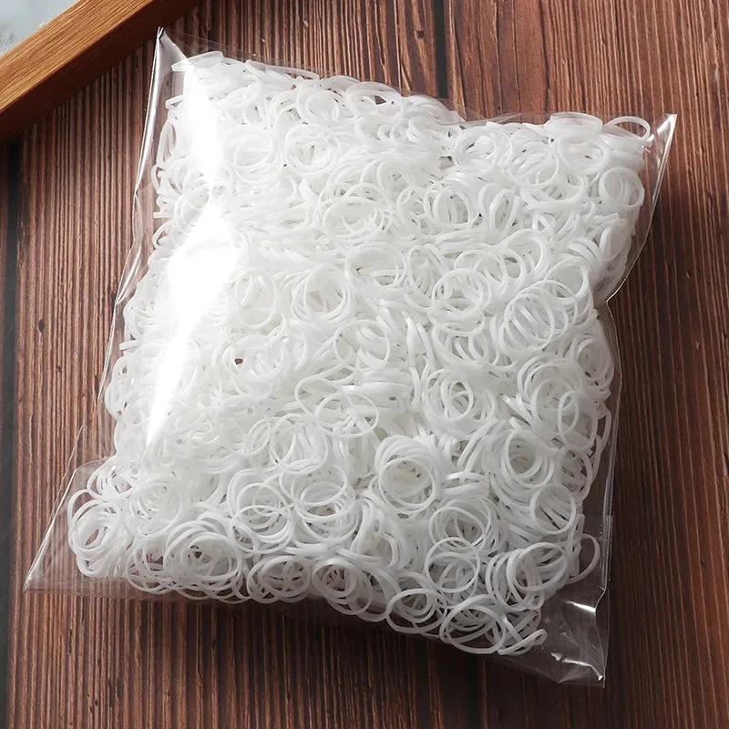 2000 Piece Lot Girls Hair Bands Hair Accessories Nylon Rubber Bands Elastic Headband for Children Ponytail Holder Bands Kids
