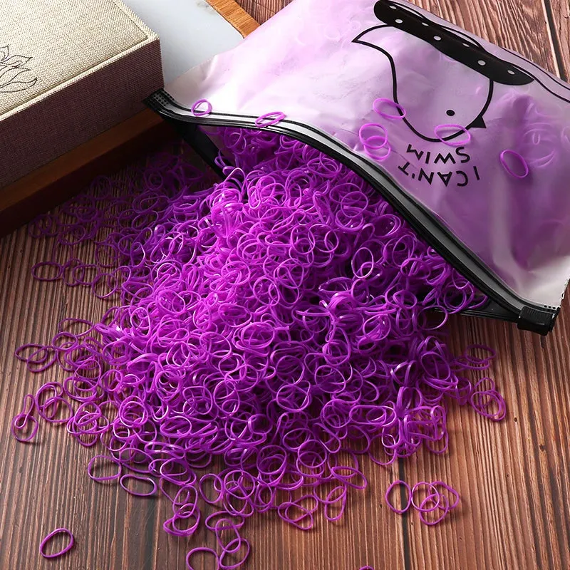 2000 Piece Lot Girls Hair Bands Hair Accessories Nylon Rubber Bands Elastic Headband for Children Ponytail Holder Bands Kids