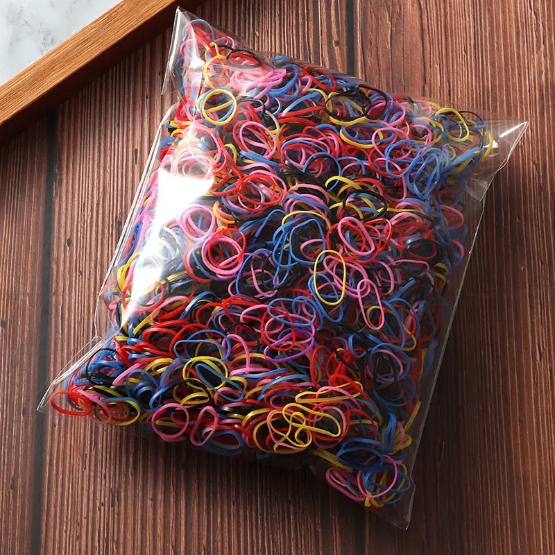 2000 Piece Lot Girls Hair Bands Hair Accessories Nylon Rubber Bands Elastic Headband for Children Ponytail Holder Bands Kids