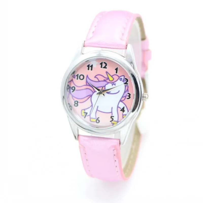 2018 New unicorn desgin kids cartoon Fashion Watches Quartz childrens Jelly boy girl Students Wristwatch relogio kol saati clock