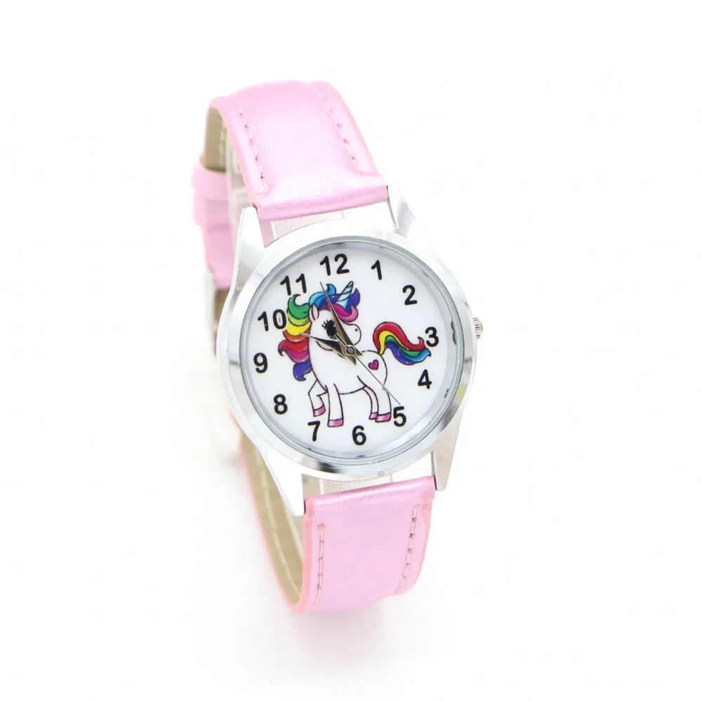 2018 New unicorn desgin kids cartoon Fashion Watches Quartz childrens Jelly boy girl Students Wristwatch relogio kol saati clock