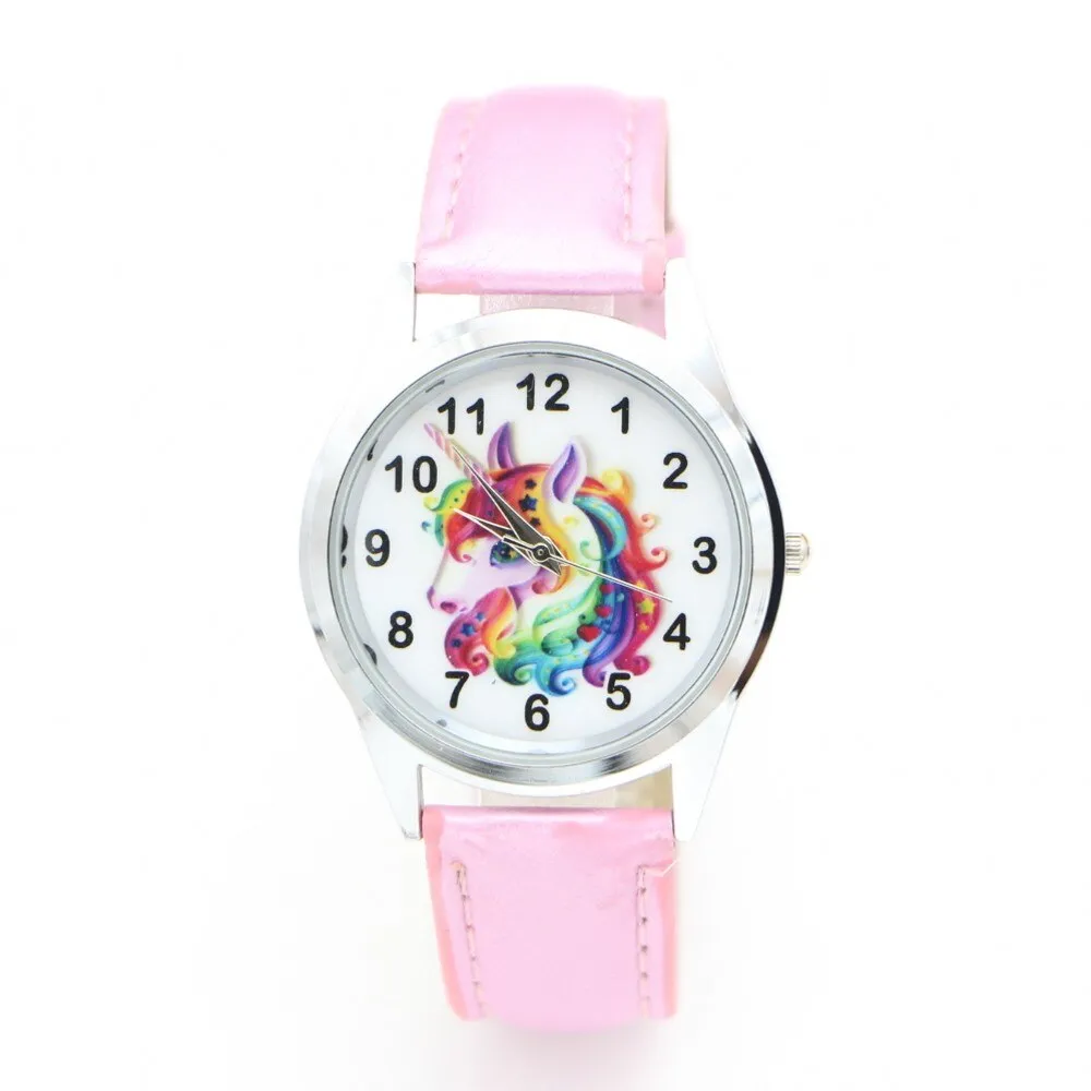 2018 New unicorn desgin kids cartoon Fashion Watches Quartz childrens Jelly boy girl Students Wristwatch relogio kol saati clock