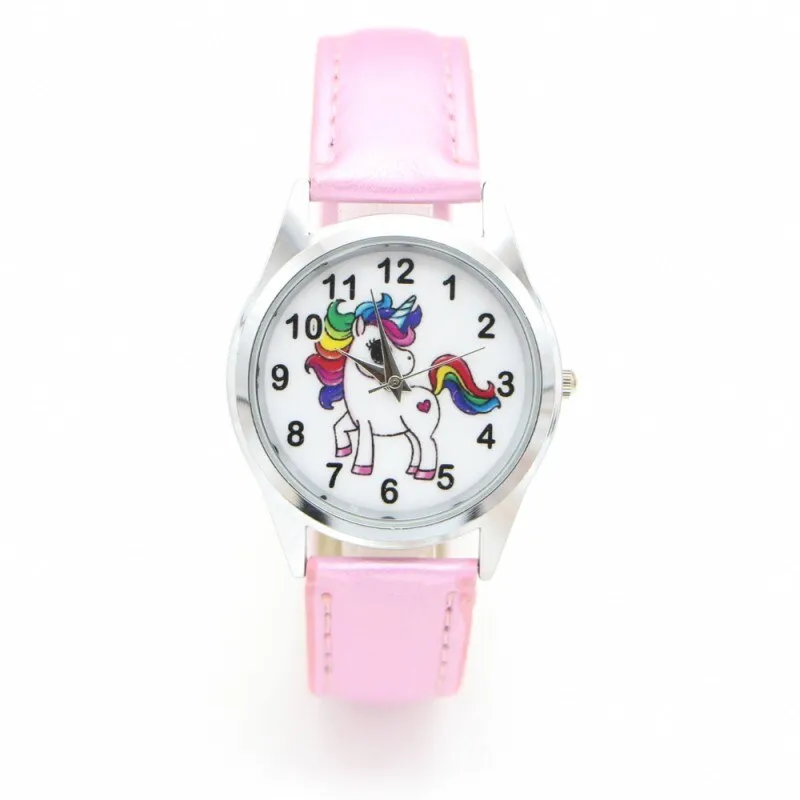 2018 New unicorn desgin kids cartoon Fashion Watches Quartz childrens Jelly boy girl Students Wristwatch relogio kol saati clock