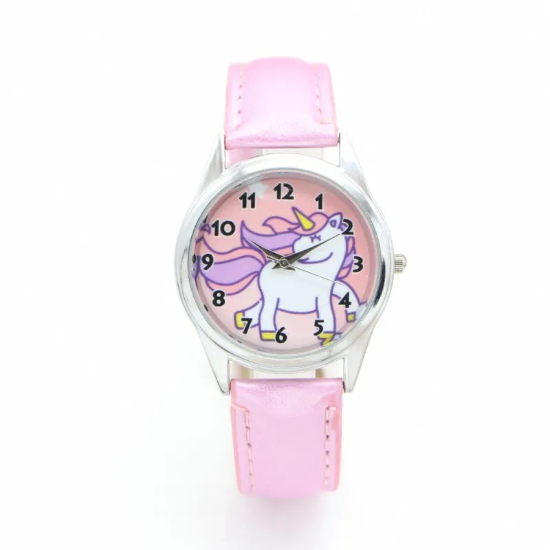 2018 New unicorn desgin kids cartoon Fashion Watches Quartz childrens Jelly boy girl Students Wristwatch relogio kol saati clock