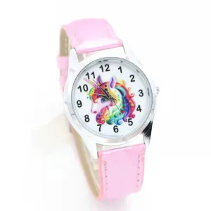 2018 New unicorn desgin kids cartoon Fashion Watches Quartz childrens Jelly boy girl Students Wristwatch relogio kol saati clock