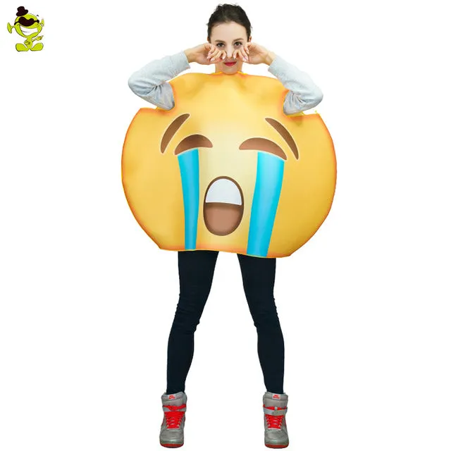 2018 Unisex Funny Emoji Costumes Face Series Jumpsuit  Cartoon Cosplay Emoji Costume