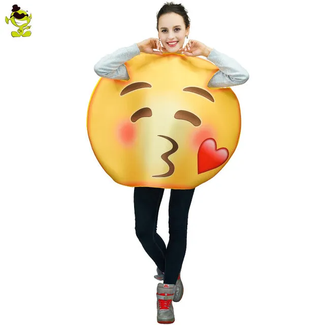 2018 Unisex Funny Emoji Costumes Face Series Jumpsuit  Cartoon Cosplay Emoji Costume