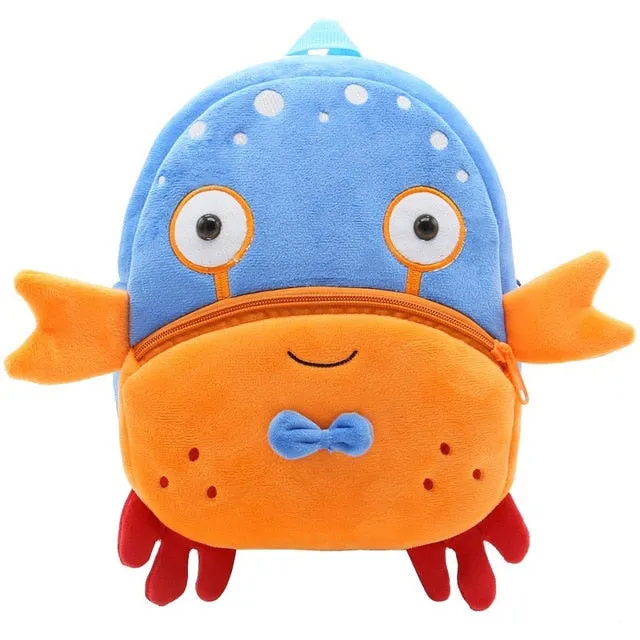 2020 3D Cartoon Plush Children Backpacks kindergarten Schoolbag