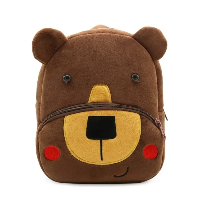 2020 3D Cartoon Plush Children Backpacks kindergarten Schoolbag