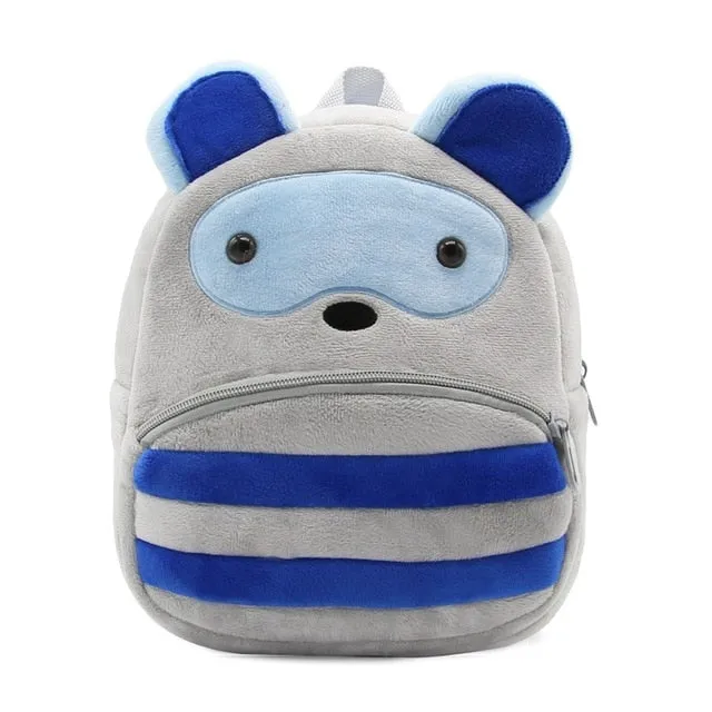 2020 3D Cartoon Plush Children Backpacks kindergarten Schoolbag