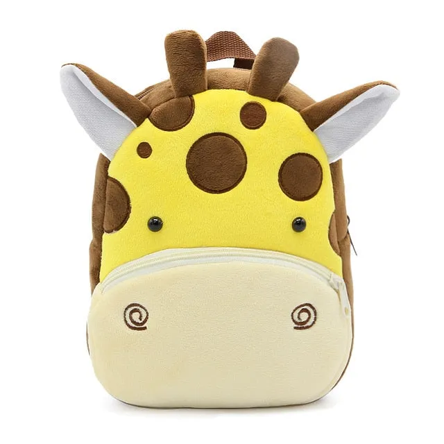 2020 3D Cartoon Plush Children Backpacks kindergarten Schoolbag