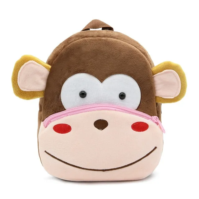 2020 3D Cartoon Plush Children Backpacks kindergarten Schoolbag
