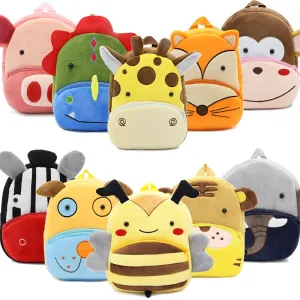 2020 3D Cartoon Plush Children Backpacks kindergarten Schoolbag