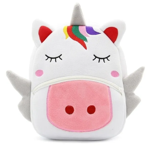 2020 3D Cartoon Plush Children Backpacks kindergarten Schoolbag