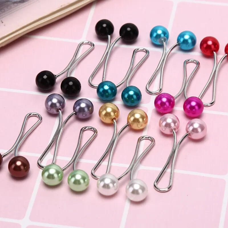 2020 factory wholesale  New Pearl Brooches clips For chirldren &Women's Scarves Exquisite  Fashion  colorfull clips