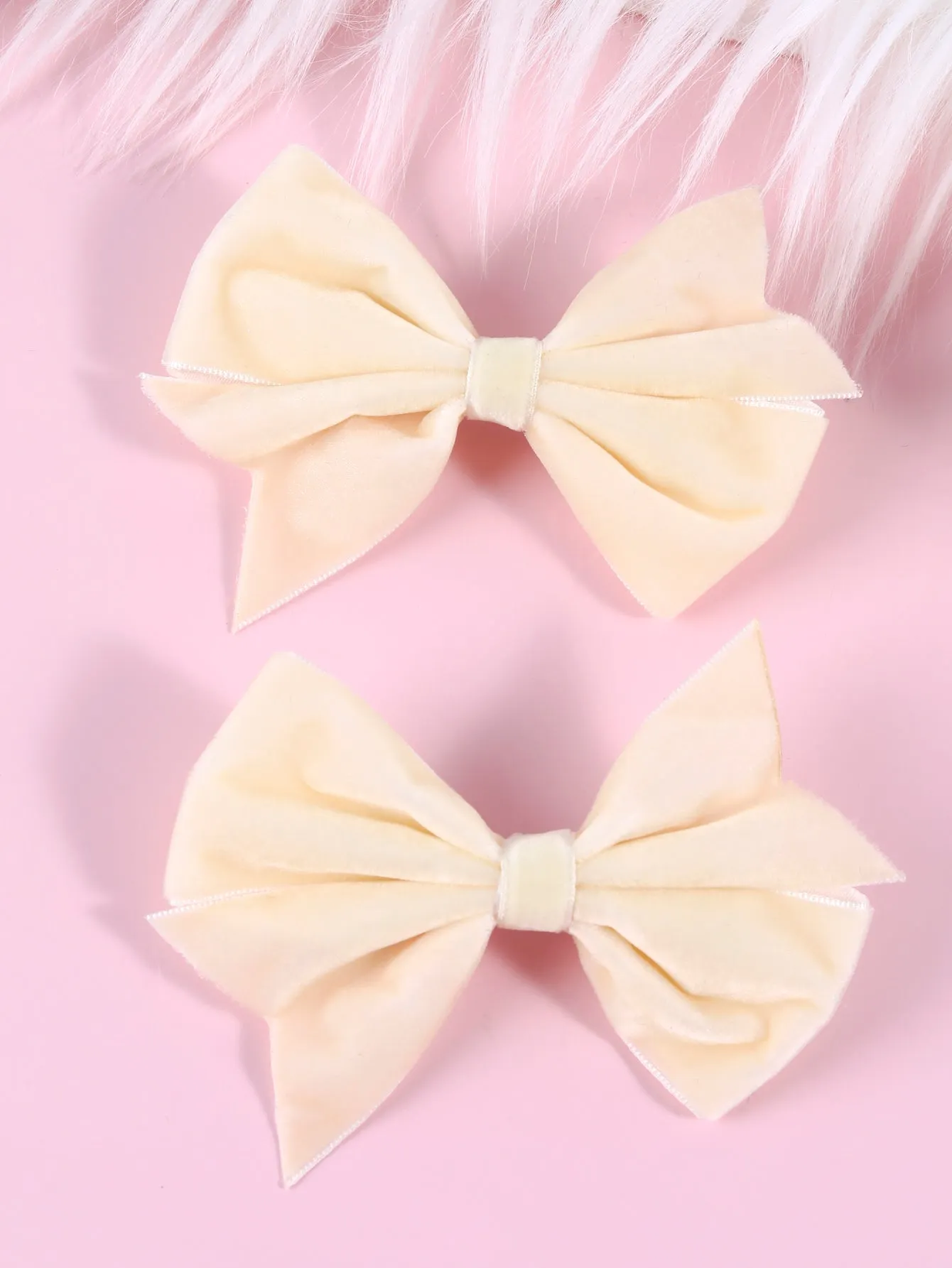 20pairs Velvet Hair Bow Clips for Girls