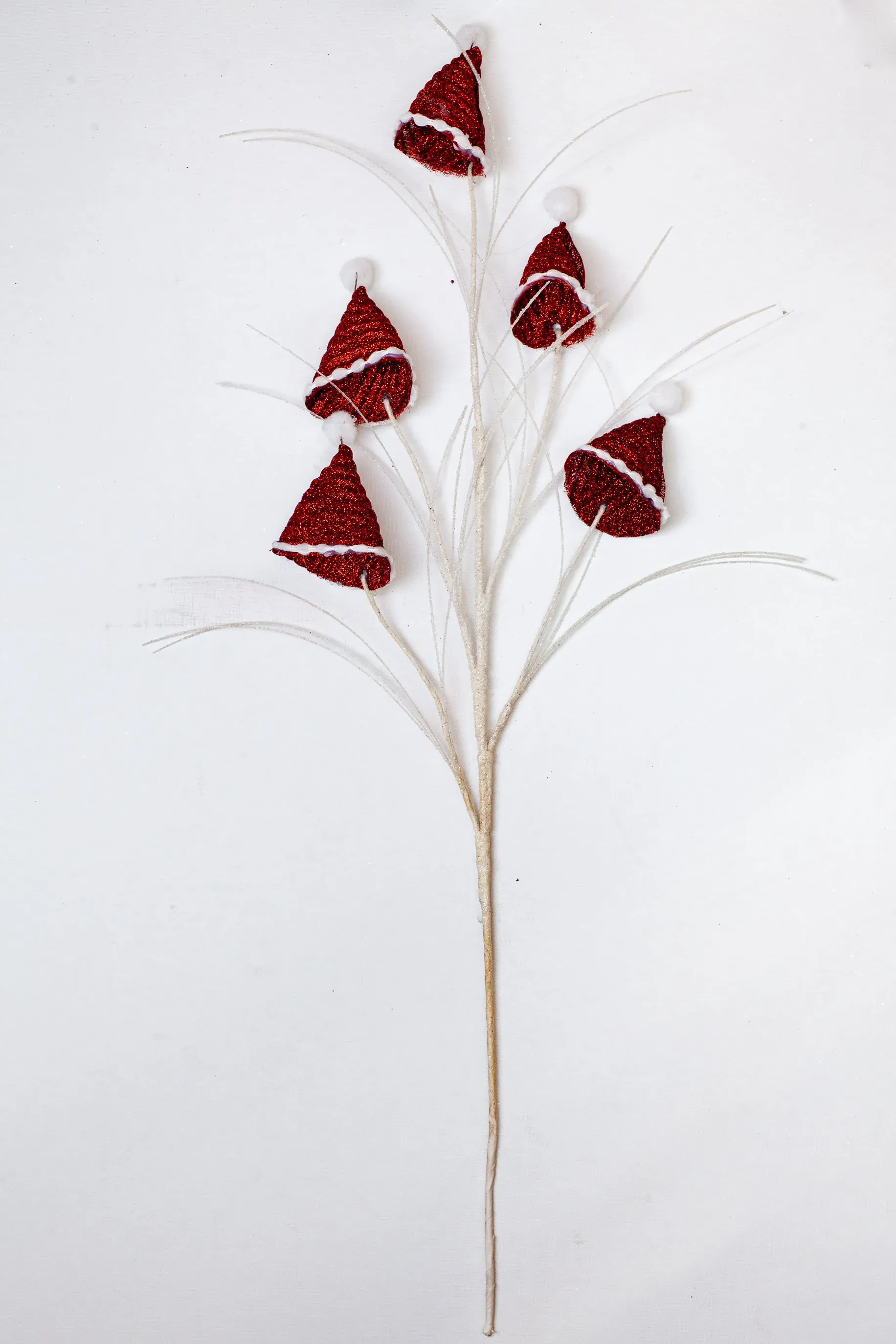 29" Red White Santa Hat Spray Set Of 12
