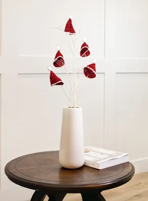 29" Red White Santa Hat Spray Set Of 12