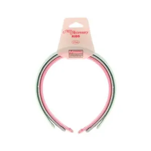 3 Pack Kids Lurex Assorted Colours Alice Headbands