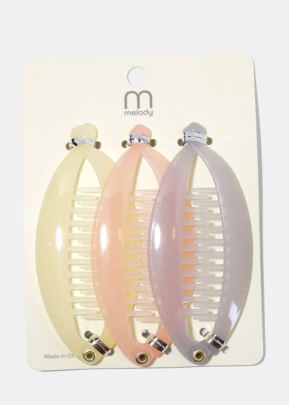 3-Piece Small Banana Clips
