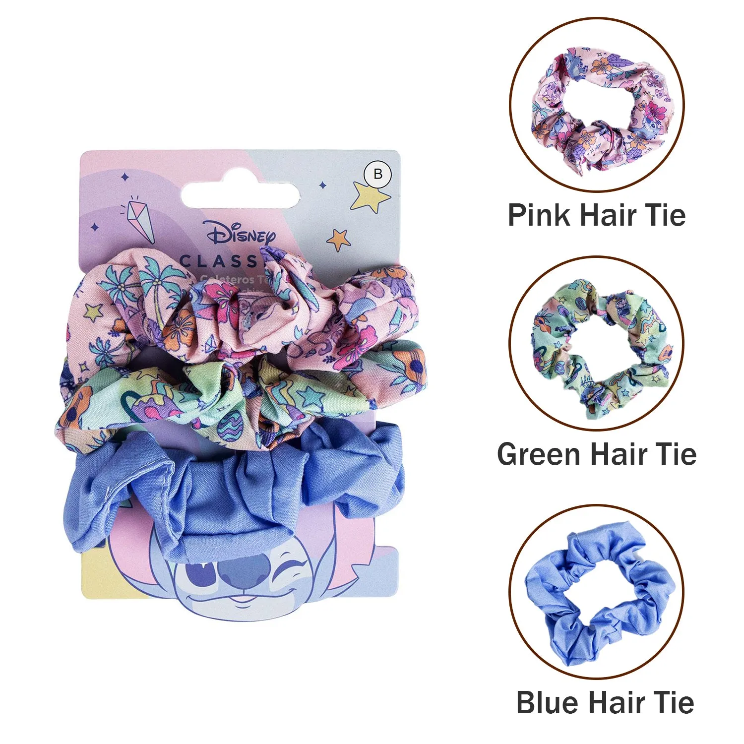 3 Piece Stitch Hair Scrunchies