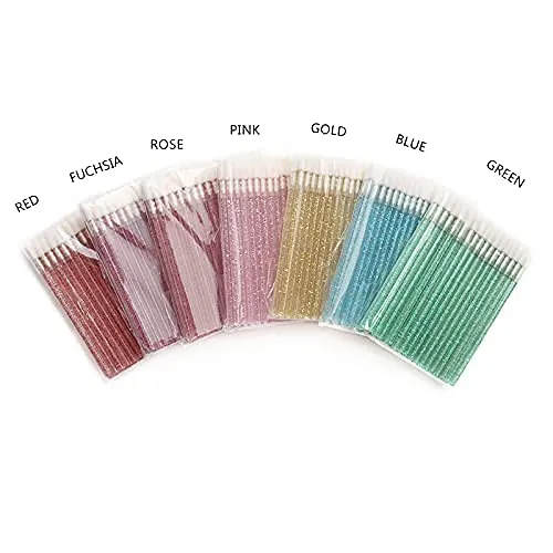 300 PCS Lip Brushes Disposable Lip Gloss Wands Lipstick Applicator Makeup Tool, Crystal Blue Handle
