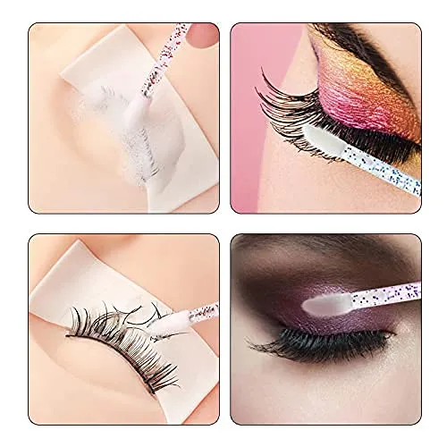 300 PCS Lip Brushes Disposable Lip Gloss Wands Lipstick Applicator Makeup Tool, Crystal Blue Handle