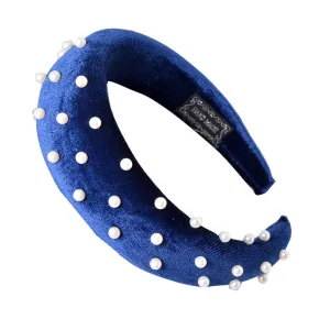 3/4.5CM Solid Thick Velvet Braid Headband Twist Hairband For Women Ladies Wide Pearl Headband Hair Hoop Jewelry Hair Accessories 02 velvet headband