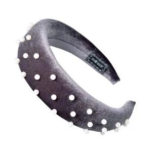 3/4.5CM Solid Thick Velvet Braid Headband Twist Hairband For Women Ladies Wide Pearl Headband Hair Hoop Jewelry Hair Accessories 03 velvet headband