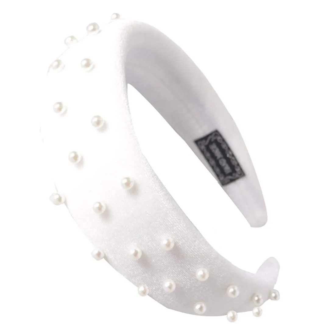 3/4.5CM Solid Thick Velvet Braid Headband Twist Hairband For Women Ladies Wide Pearl Headband Hair Hoop Jewelry Hair Accessories 08 velvet headband