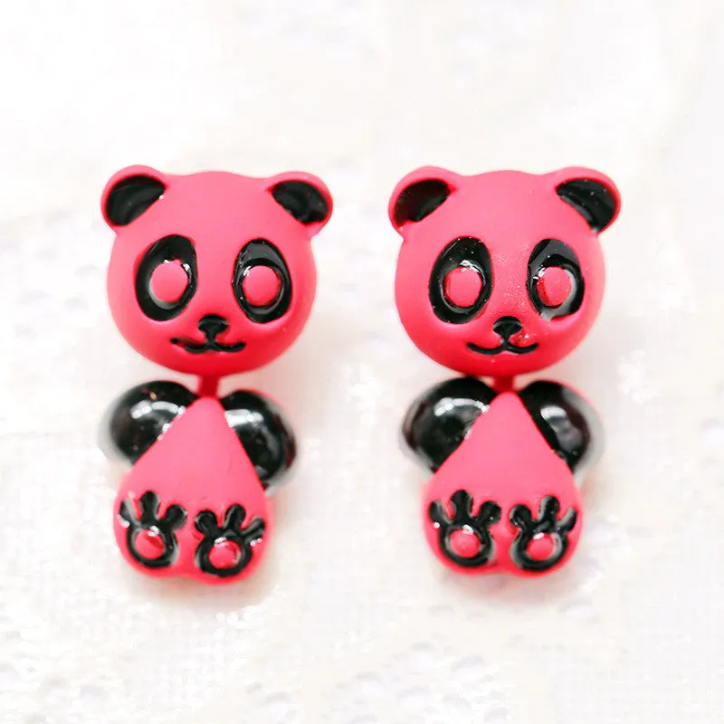 3D Cartoon Animals Through Stud Earrings