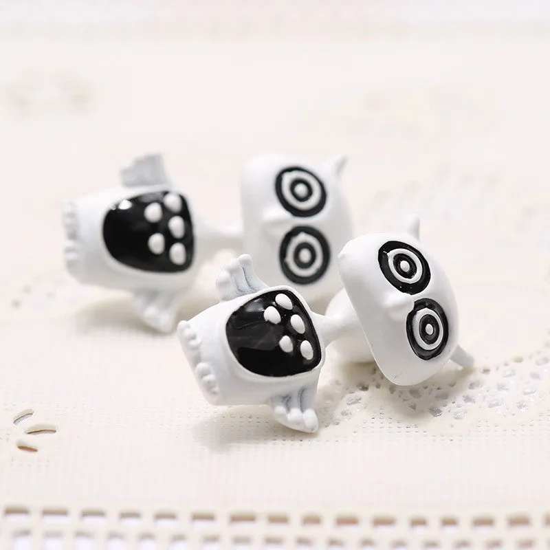 3D Cartoon Animals Through Stud Earrings