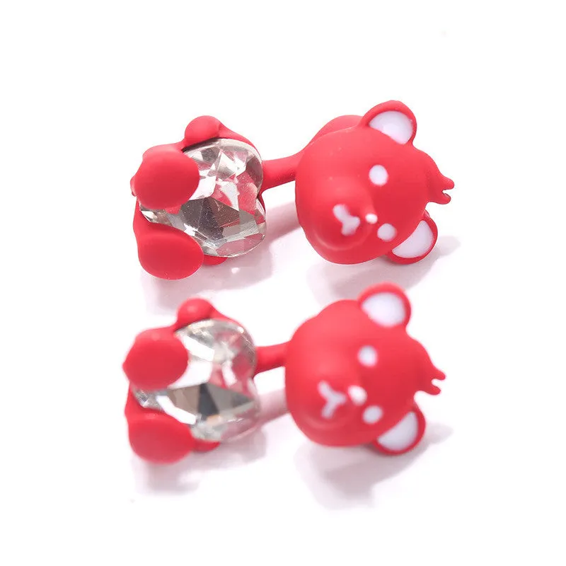 3D Cartoon Animals Through Stud Earrings