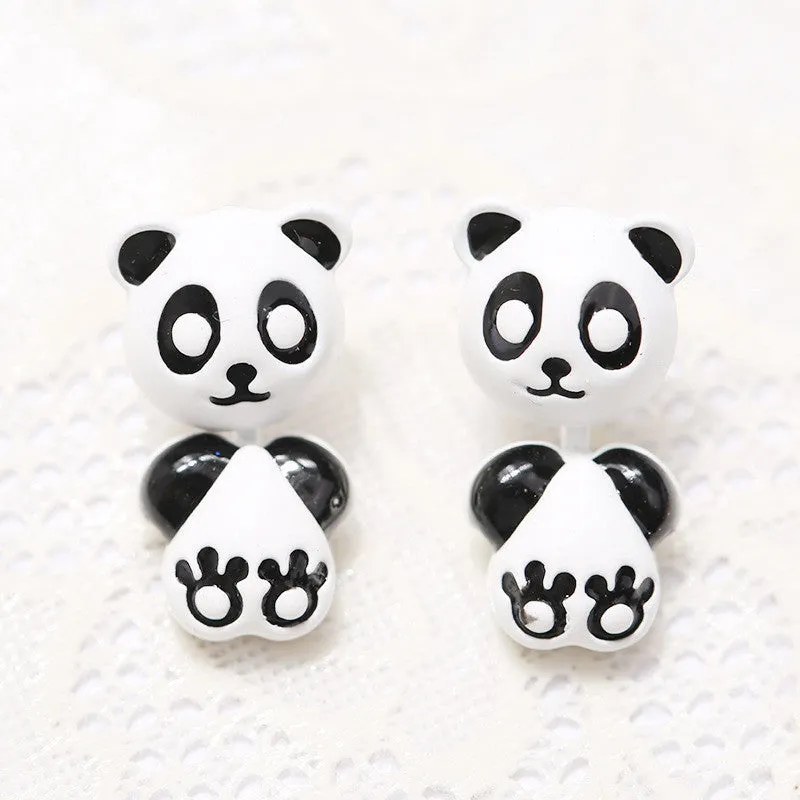 3D Cartoon Animals Through Stud Earrings