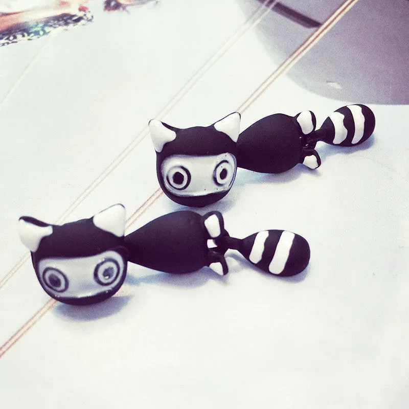 3D Cartoon Animals Through Stud Earrings