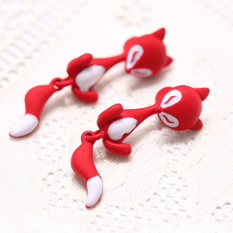3D Cartoon Animals Through Stud Earrings