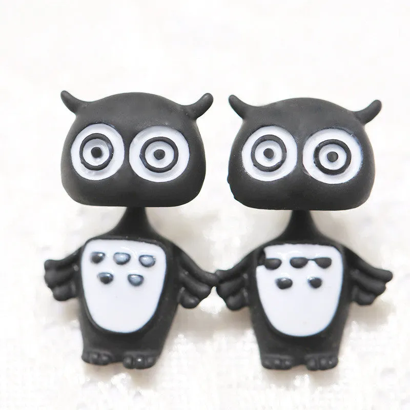 3D Cartoon Animals Through Stud Earrings