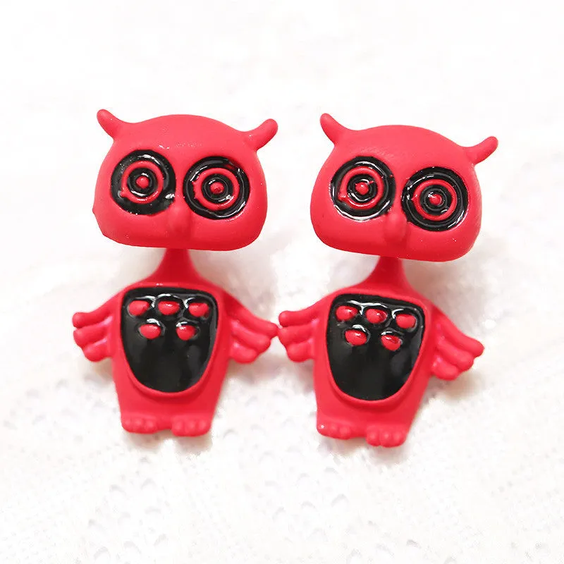 3D Cartoon Animals Through Stud Earrings