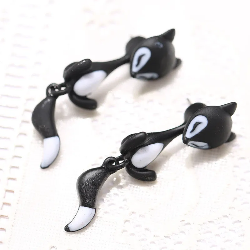 3D Cartoon Animals Through Stud Earrings