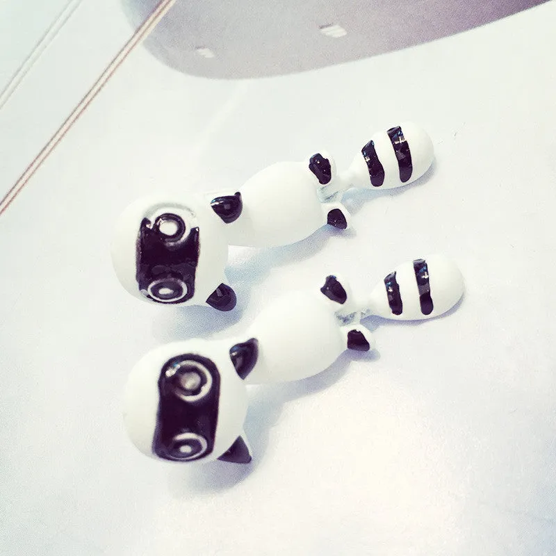 3D Cartoon Animals Through Stud Earrings