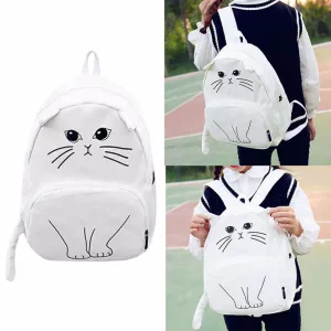 3D Cat Printing Backpack for Women