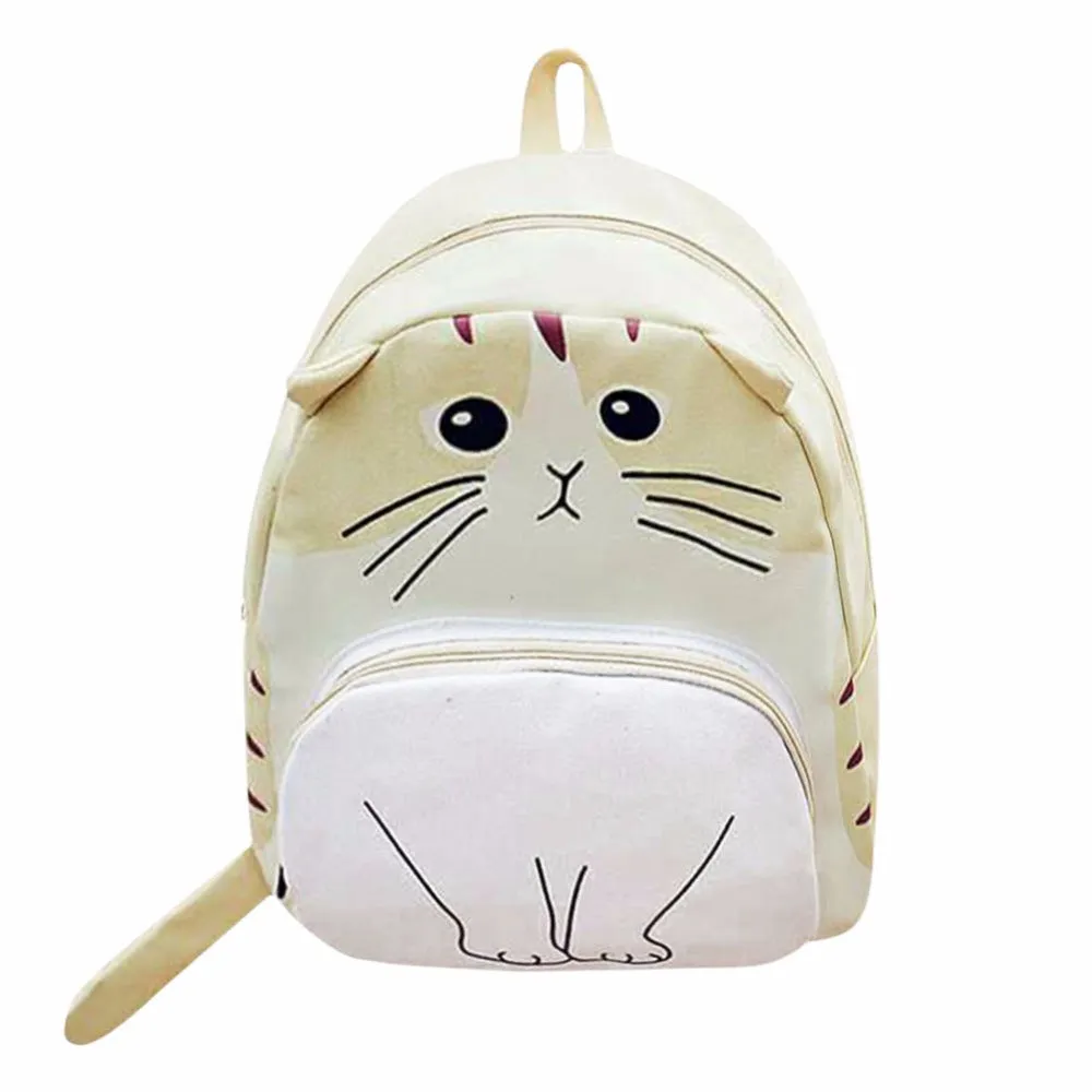 3D Cat Printing Backpack for Women