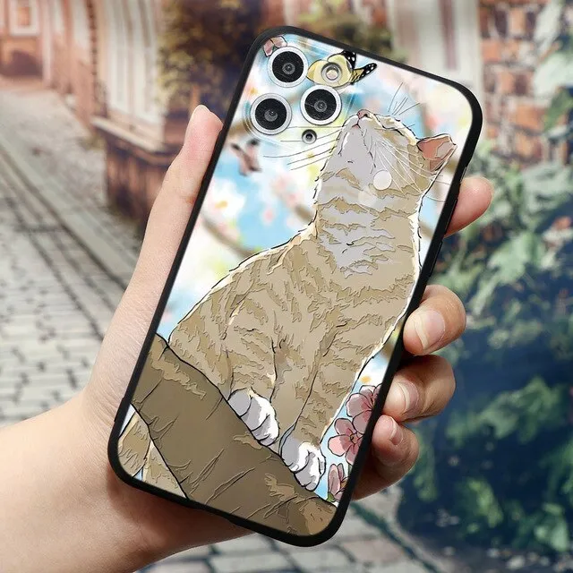 3D Relief Lovely Cat Phone Cases