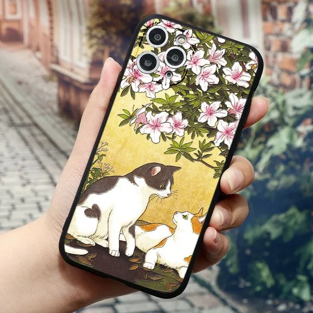 3D Relief Lovely Cat Phone Cases