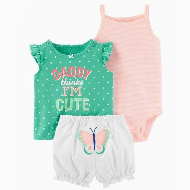 3pcs Baby Clothing Set 6-24M