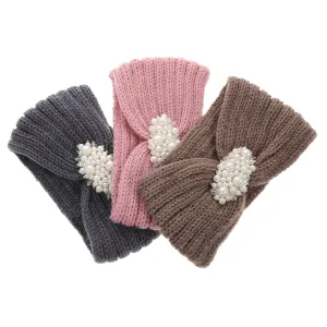 3pcs Knit Crochet Turban Headbands for Women Headbands Pearl Crocheted Headwrap