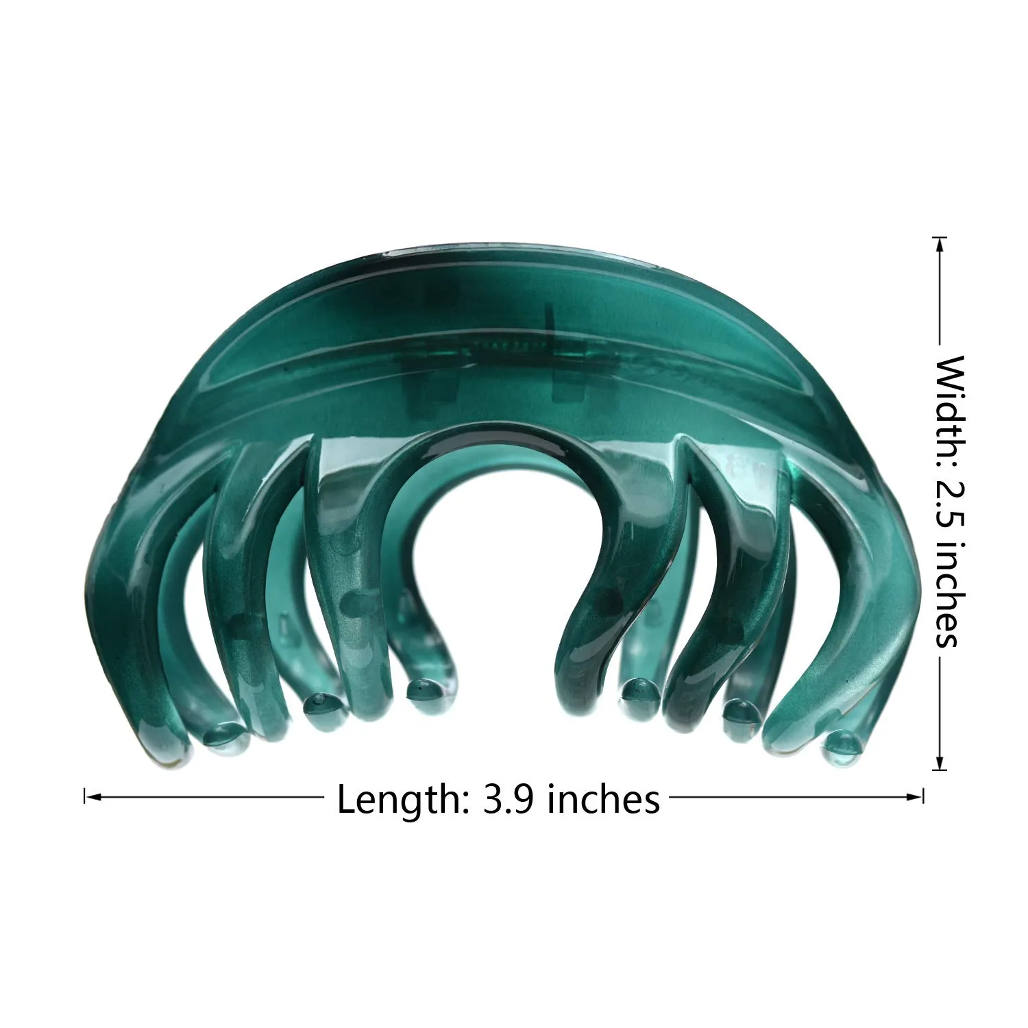 4 Inch Hair Claw for Women, Pretty Clip, Grip for Thick Hair, Niagara Blue