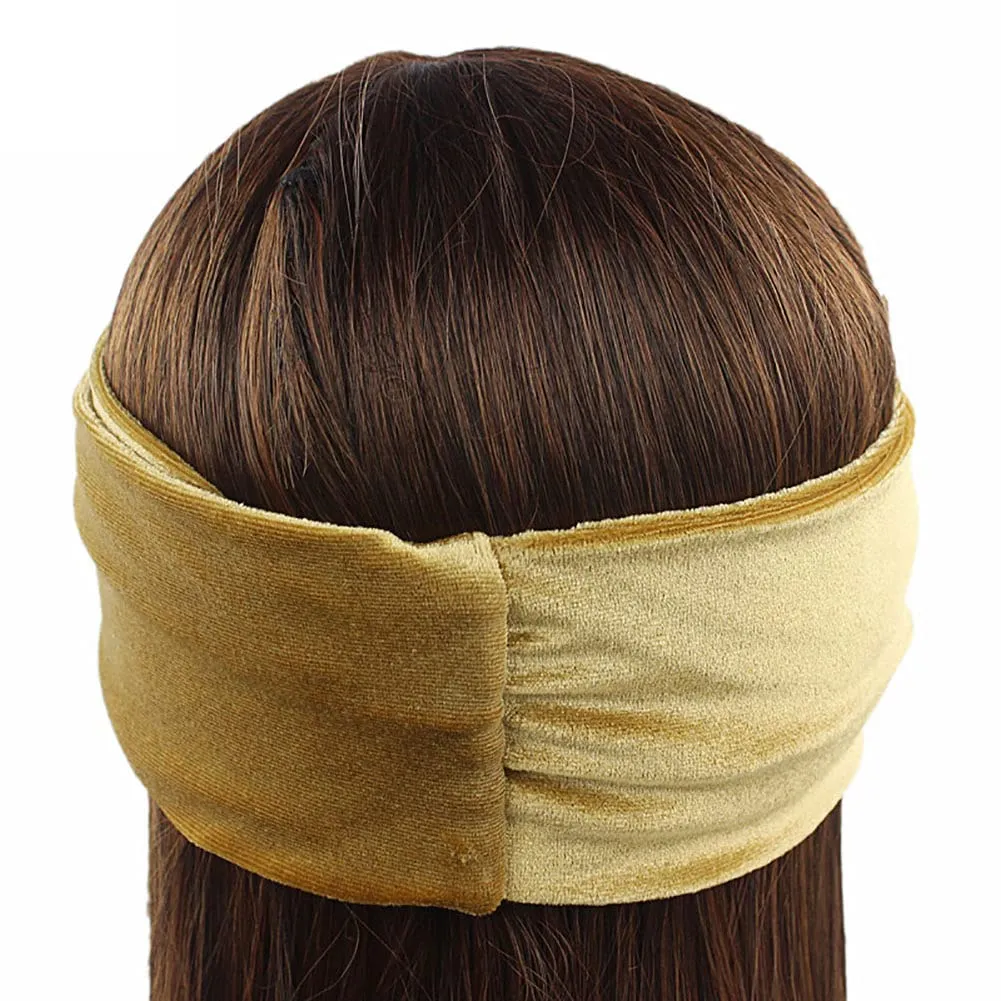 4 Pack Women Turban Headbands Head Wraps Knotted Elastic Teen Girls Yoga Workout Solid Color Hair Accessories (Grey)